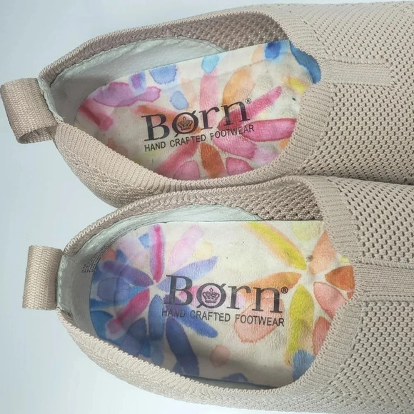 Born Antero Womans Pink/Tan Knit Slip On Shoes  Size 8M. - Picture 3 of 8